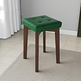 Kleiner quadratischer Hocker aus Massivholz, Esszimmerstühle, stapelbare Küchenstühle,...