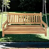 SAM 2-Sitzer Gartenschaukel Susana, hängende Bank 120 cm, Teakholz massiv, Schaukelbank für den...