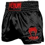 Venum Herren Classic Muay Thaibox Shorts, Schwarz/Rot, M EU