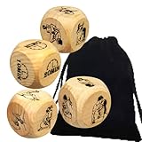 4 Stück Luxus Holz Private Paar Liebe Würfel – Schlafzimmer Liebe Sport Würfel/Paar Nacht...