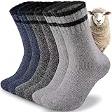 inaWarm Thermosocken Herren, Dicke Warme Wintersocken, Atmungsaktiv Wollsocken Männer für Wandern,...