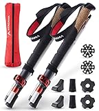 ATACAMA Nordic Walking Stöcke Damen und Herren Wanderstöcke Faltbar aus Carbon und Aluminium -...