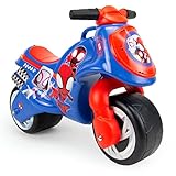 INJUSA - Moto Laufrad Neox Spiderman, Ride on für Kinder von 18 bis 36 Monaten, mit breite...