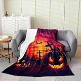 Bedruckte Decke mit Geisterfledermaus, 3D-bedruckte Decke, Halloween-Thema, weiche und warme Decke,...