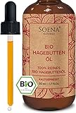 100% BIO HAGEBUTTENÖL | Kaltgepresst & Rein | Made in Germany | Natürliches Wildrosenöl - Rosehip...