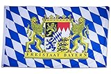 Bundes- und Länderflagge aus wetterfestem Material mit Metallösen, Outdoor Fahne & Flagge...