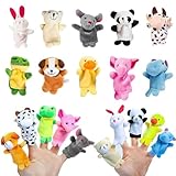 10 Stück Mini Tier Fingerpuppen, Fingerpuppen für Kinder, Mini Plüsch Fingerpuppen Baby, Cartoon...
