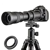 JINTU 420-800mm F/8.3 MF HD Teleobjektiv Zoomobjektiv für Canon EOS Rebel T7i T6 T6i T6s T7 T8i...