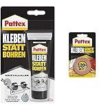 Pattex Kleben statt Bohren Kristallklar, Montagekleber für kristallklare Verklebungen, 1x90g &...