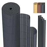 PVC Sichtschutzmatte Sichtschutzzaun 100 x 400 cm Privatsphäre Wetterfest für Garten, Balkon und...