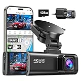 REDTIGER Dashcam Auto Vorne Hinten 4K/2,5K mit STARVIS 2, Dash Cam Auto Kamera 3,18' IPS-Bildschirm,...
