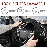Walser Lammfell Lenkradbezug Auto, 100% Lammfell Lenkradschutz Auto, Auto Lenkradbezug, Lenkradbezug...