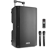 Vonyx VSA700 Partybox Bluetooth Lautsprecher Groß 1000W, 8 Std Akku, Mobile PA Anlage Komplettset...