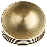 MamboCat 6er Set Platzteller Gold I Ø 33 cm I leichter Dekoteller aus Kunststoff I Platzset für 6...