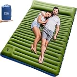 Myxslop Isomatte Selbstaufblasend, 12CM Doppel Camping Matratze, Ultraleicht Luftmatratze...