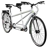 Galano Tandem Fahrrad 700c Berlin 28 Zoll Trekkingrad 21 Gang Shimano Touring (weiß, 51/46 cm)