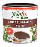 Feinfix BIO Sauce zu Braten 270g ( 2,5l Soße ) | Soßenbinder lactosefrei & vegan Pulver...