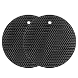 Silikon-Untersetzer, Mehrzweck-Trockenuntersetzer, hitzebeständig bis 240 °C, Topflappen,...
