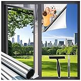 Zindoo Fensterfolie von Innen Durchsichtig von aussen Blickdicht Tageszeit, 75 x 400 cm UV-Schutz...