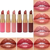 Lippenstift-Set in Reisegröße – Antihaft-Lippenstift, wasserdicht, Make-up-Lippenstifte für...
