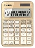 Canon KS-125KB Taschenrechner (Solar- und Batteriebetrieb, 12 Stellen) Gold