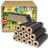 BAVAFIRE 30kg Pinikay Hartholzbriketts - Premium Octagon Buche Holzbriketts - 3x10 kg Gebinde -...