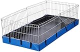 Amazon Basics Haustierkäfig Bequem mit Segeltuch-Unterteil, Meerschweinchen, Blau, L 118 x B 35 x H...