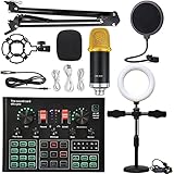 LERORA DJ-Equipment für die Party BM900K Lied KTV Routing Microfon Sound Card Card Set Kondensator...