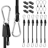 KMFYMPT Spanngummi mit Karabiner, 18-Teilige Packung Expander mit Karabiner, 100cm Spannseile für...