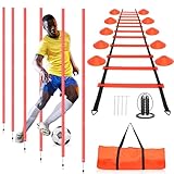 YGORTECH Slalomstangen-Set für Fußball, Agility-Training, inklusive Stangen, 6 Stück,...