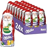 Milka Weihnachtsmann Nuss – Zarte Schoko-Hohlfiguren aus Alpenmilch-Schokolade mit Haselnuss –...