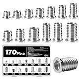 170-teiliges Einschraubmuttern-Set inkl. M4, M6, M8, M10 Gewindeeinsätzen, Gewindehülsen für...