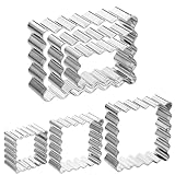 JIYIN 6 Rechteckigen Gezackten Ausstechformen, 6 Größen keksausstecher Gewellt Gewellte Kanten...