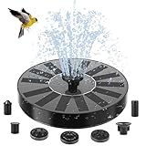 Solar Springbrunnen für Außen, Solar Teichpumpe mit 6 Effekte Solar Wasserpumpe Solar schwimmender...