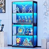 BROTTAR Vitrine mit LED Beleuchtung und Glastüren, Sammlervitrine, Vitrinenschrank mit Intelligente...