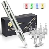 Beautlinks Elektrische Microneedling Pen 0-2,5 mm mit 4 LED Licht und 6 Stufen, Microneedle Haut...