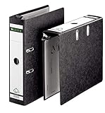 Leitz Qualitäts-Hängeordner 180°, A4, Schwarz, 8 cm Rückenbreite, Ideal für Verwendung im...