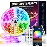 Beaeet LED Strip 10m, LED Streifen 10m Selbstklebend mit Fernbedienung und App, LED Lichterkette LED...