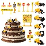 Wvu & Wvo Kuchen Deko Baustelle, Metall Kunststoff Bagger Spielzeugauto, Baustellen Fahrzeuge...