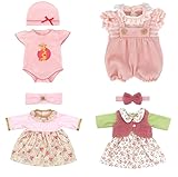 Puppenkleidung Kleidung Outfits für Baby Puppen, Puppen Kleidung 35-43 cm, 4 Stücke Puppenkleidung...