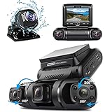 Yabdbg 4 Lens Dashcam Quad 4x1080P Vorne, Links, Rechts und Hinten Autokamera mit 24/7 Parkmodus,...