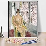 Malen nach Zahlen für Erwachsene, Nackt im Sessel, Beine, gekreuzte Malerei von Henri Matisse,...