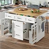 YAIXBNG Kücheninsel, Küchenschrank, Anrichte, 140x40(63,5) x95 cm, Servierwagen, fahrbare...