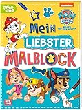 PAW Patrol Kindergartenheft: Mein liebster Malblock: Mehr als 60 großflächige Malvorlagen | mit...