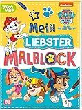 PAW Patrol Kindergartenheft: Mein liebster Malblock: Mehr als 60 großflächige Malvorlagen | mit...