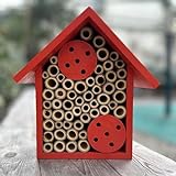 EGREE Mason Bee Houses Holz-Bienenhotel für Garten und Hof, handgefertigter Bambus-Bienenstock für...
