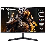 KOORUI Gaming Monitor 27 Zoll, 1800R Fläche Bildschirm 2560X1440 (QHD), 144HZ 1ms Mornitor, DCI-P3...