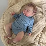 YIHANGG 48cm Reborn Baby Junge mit Augen zu Lebensechte Reborn Babypuppen Geburtstag