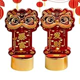 Nachtlichter - Neujahr Metall Figur Kerzen Batteriebetrieben | Chinesisches Neujahr Nachtlichter -...