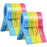 8 Stück große Wäscheklammern Handtuchklemmen Strandtuchklammern Handtücher Towel Clips, URAQT...